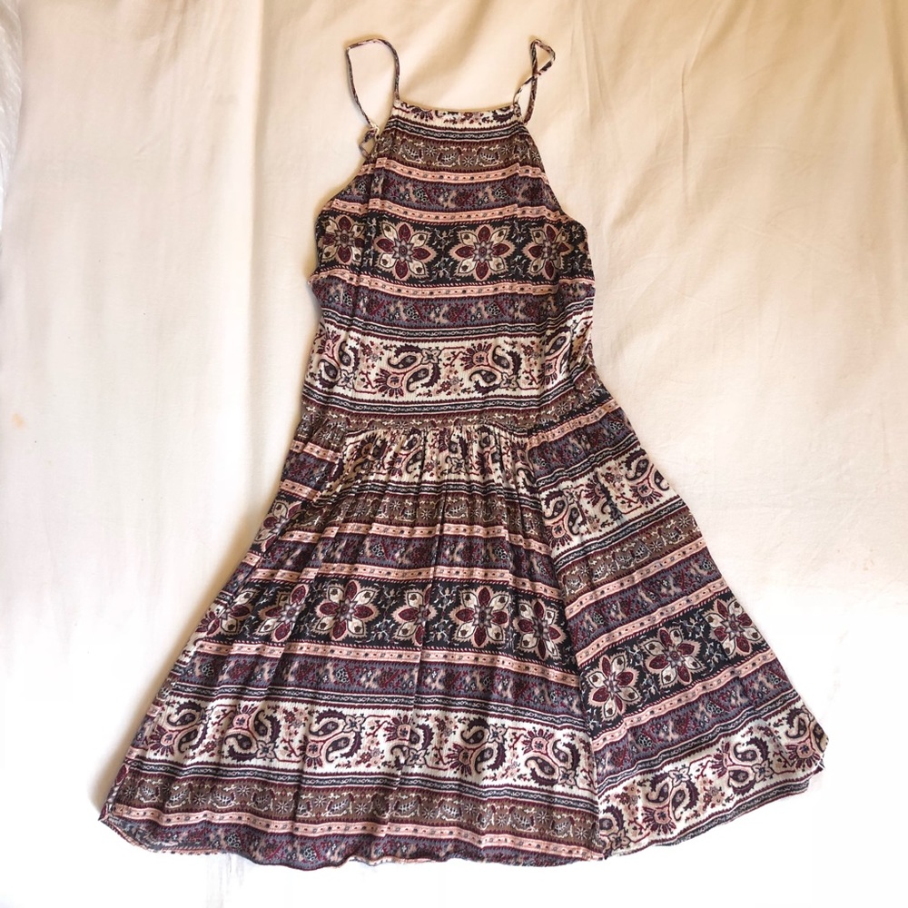 American Eagle Patterned Halter Dress